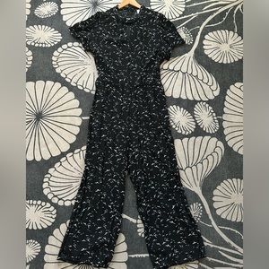 ett:twa by Anthropologie wide leg bird print jumpsuit